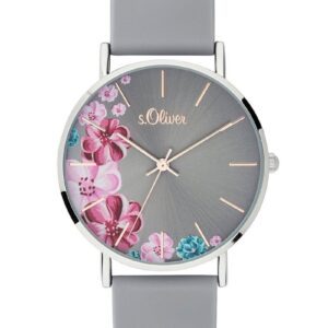 Armbanduhr mit Blüten-Deko