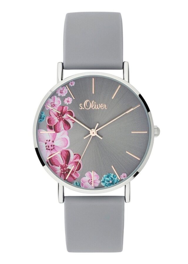 Armbanduhr mit Blüten-Deko