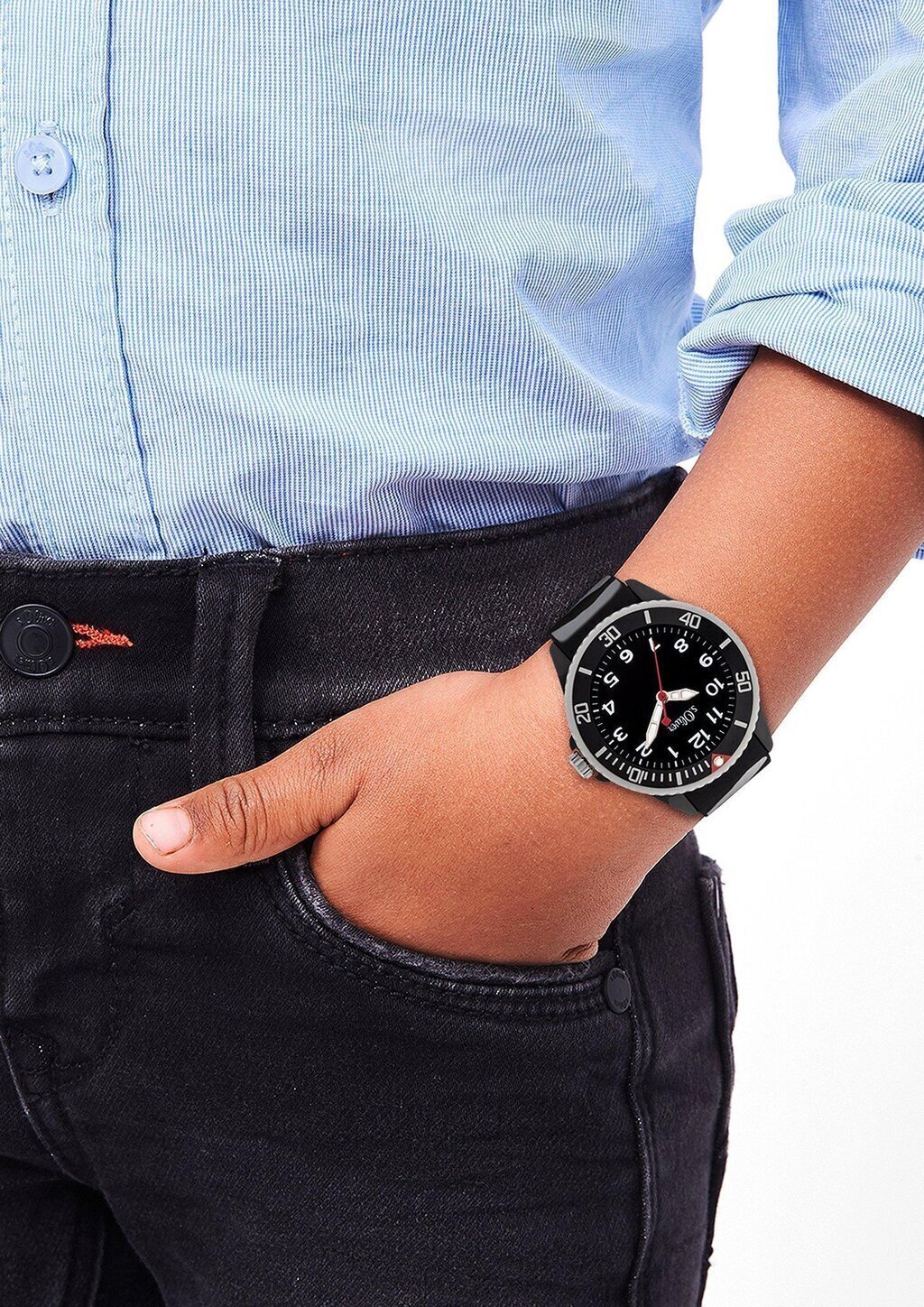 Armbanduhr mit Blüten-Deko