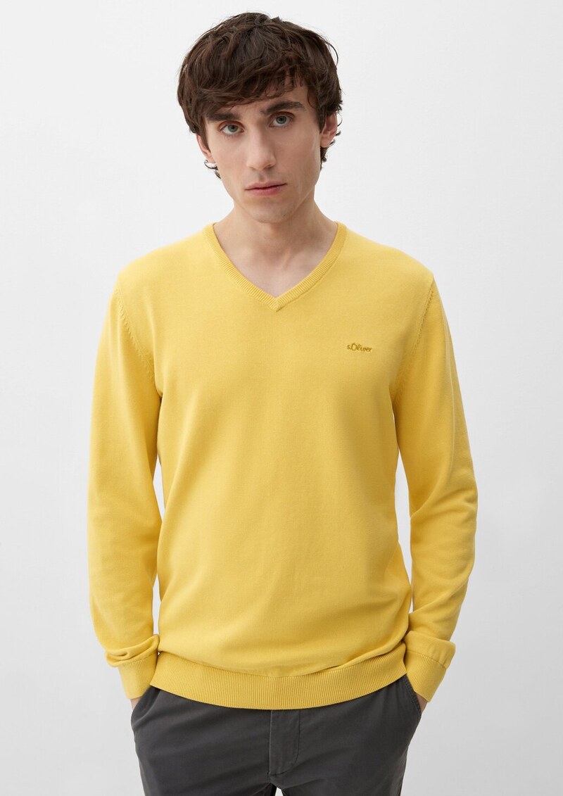 Strickpullover mit V-Ausschnitt