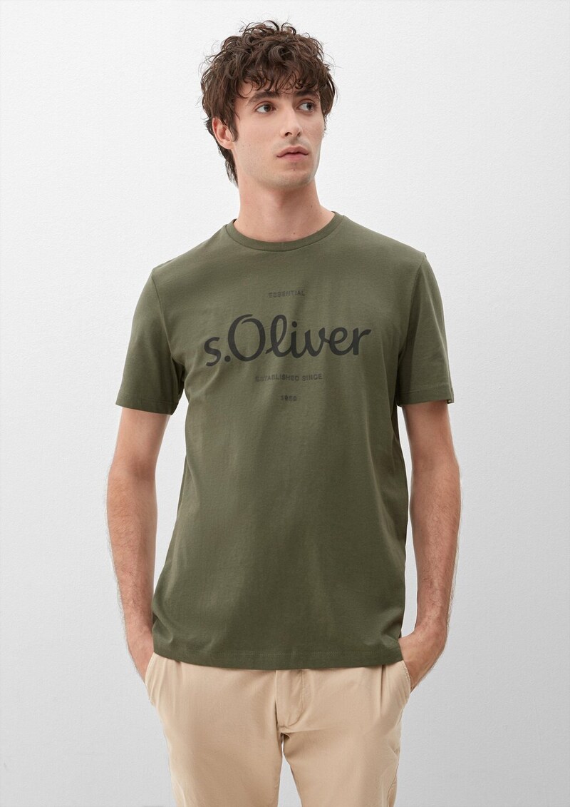 Baumwoll-T-Shirt mit Logo-Print