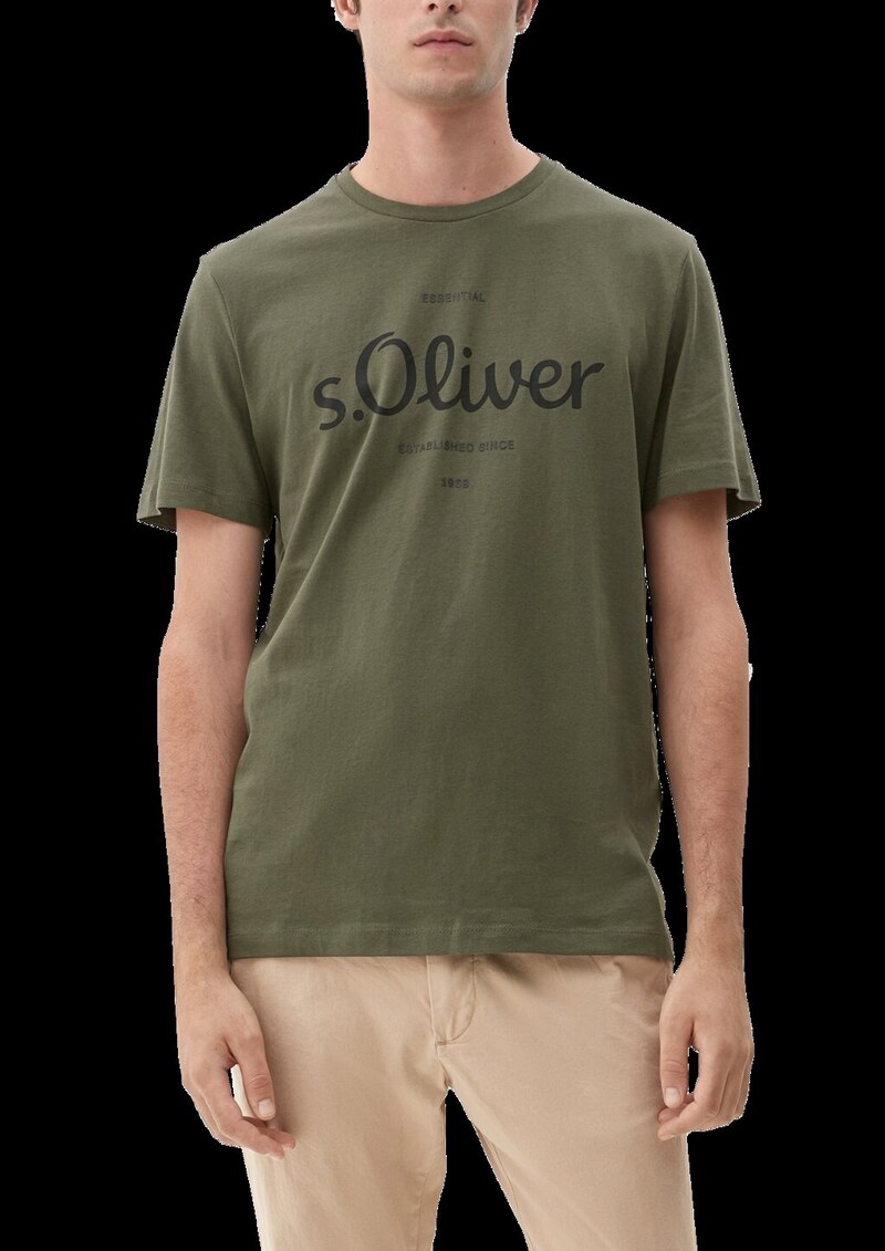 Baumwoll-T-Shirt mit Logo-Print