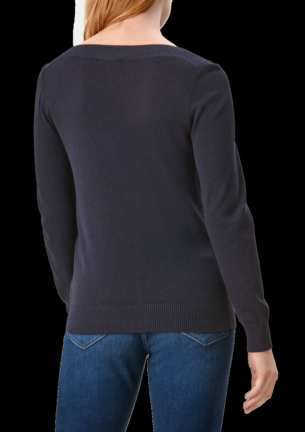 Pullover mit U-Boot-Ausschnitt