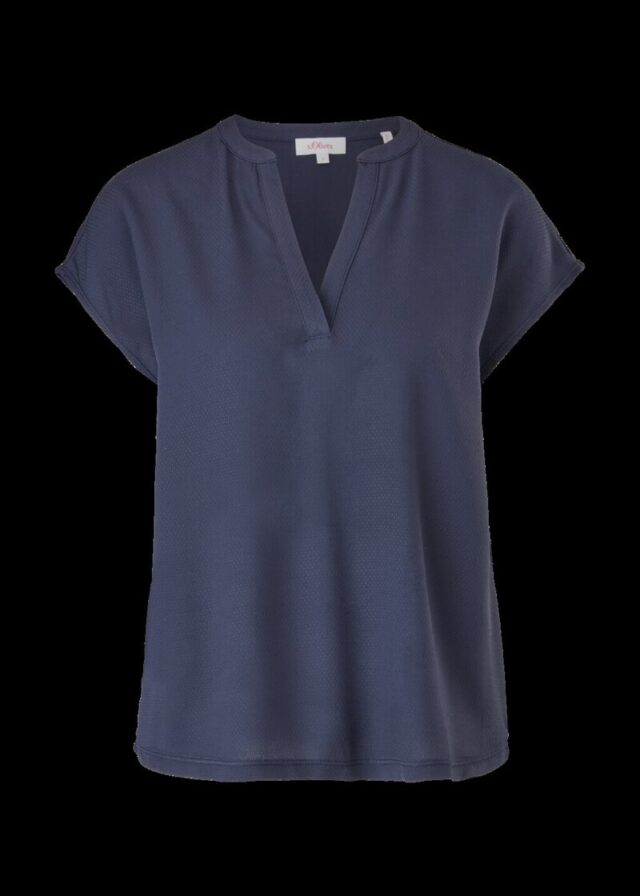 Viskose Shirt im Materialmix