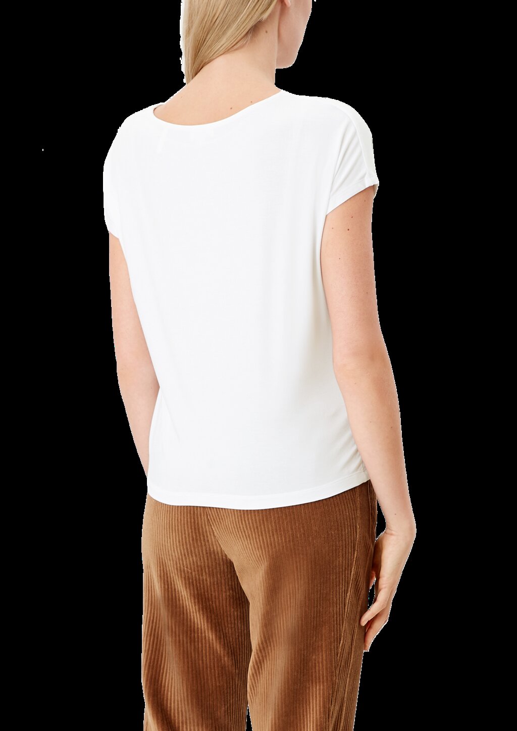 Ärmelloses T-Shirt aus fließendem Viskosestretch