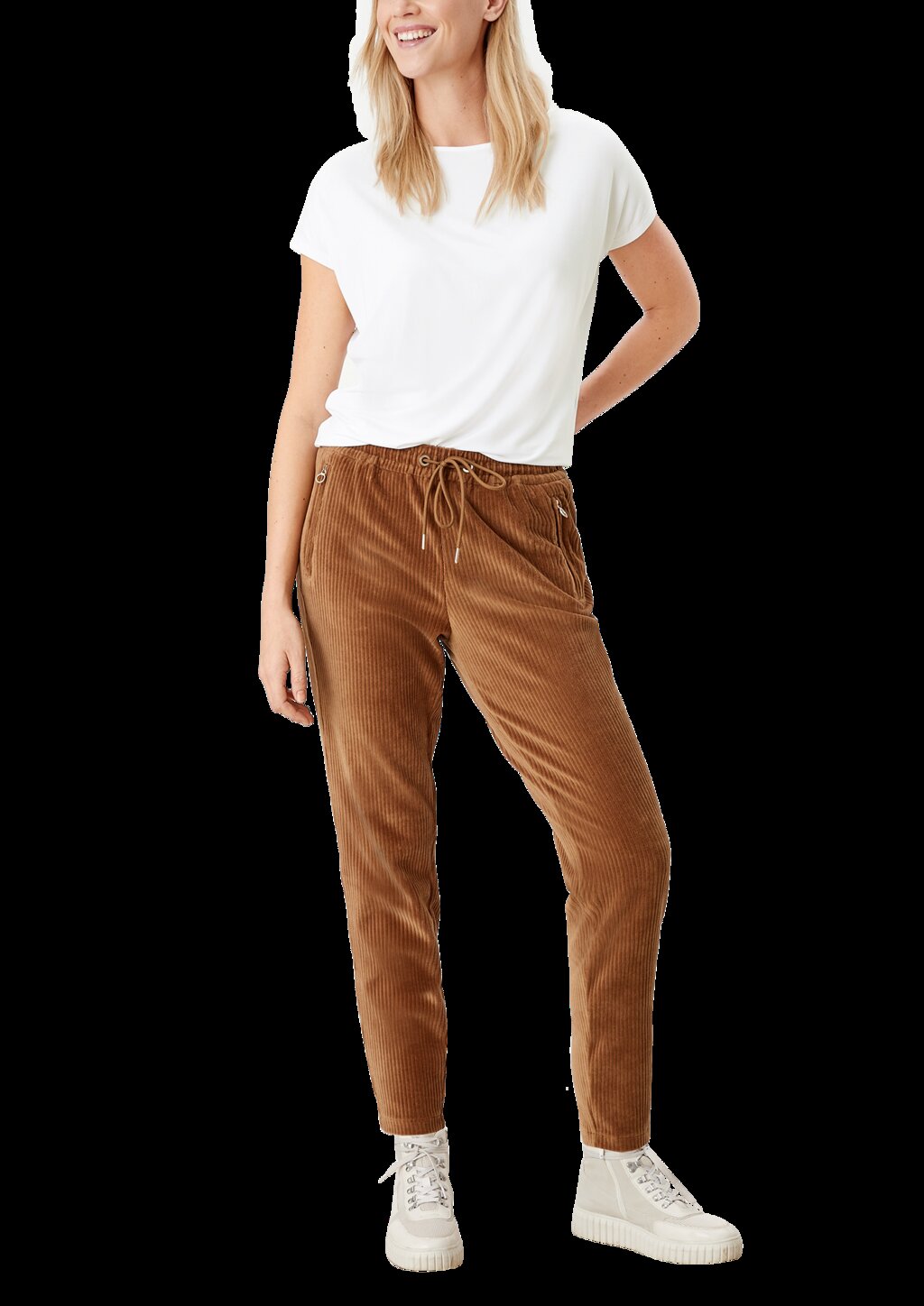 Ärmelloses T-Shirt aus fließendem Viskosestretch