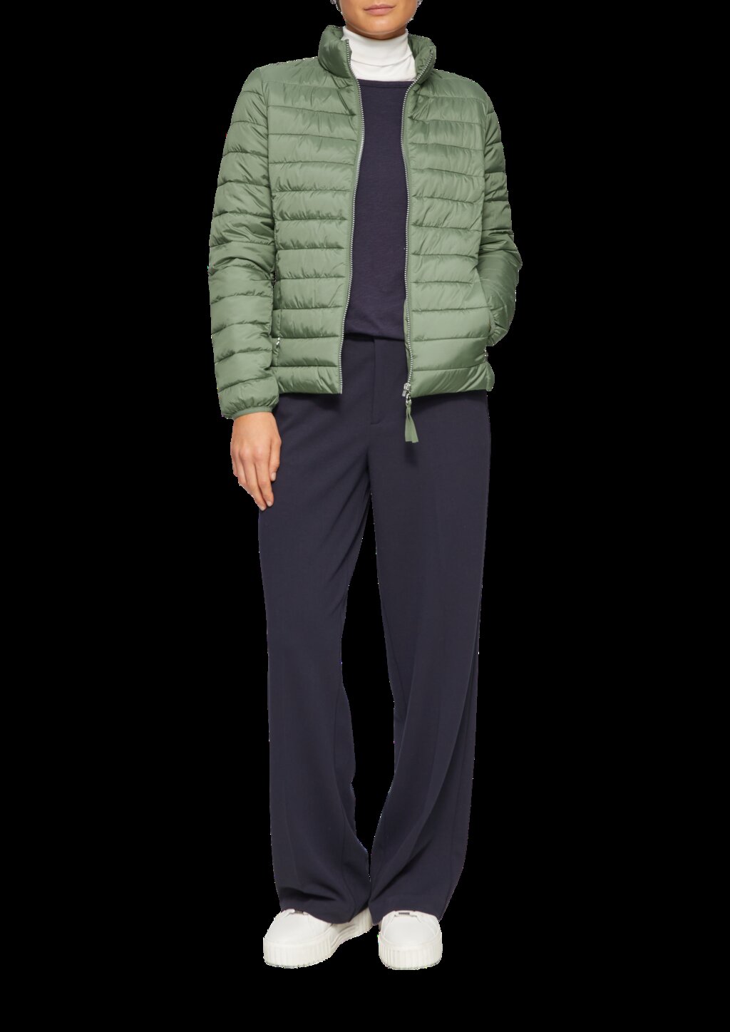 Leichte Jacke mit Steppung und Stehkragen