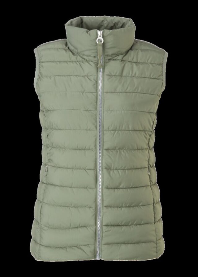 Leichte Weste mit Steppung und Stehkragen