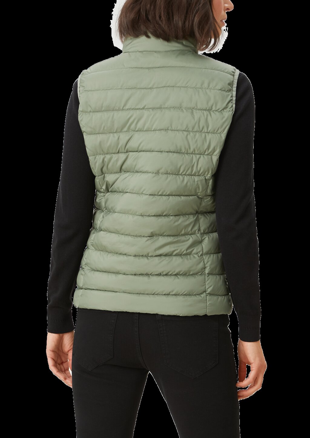 Leichte Weste mit Steppung und Stehkragen