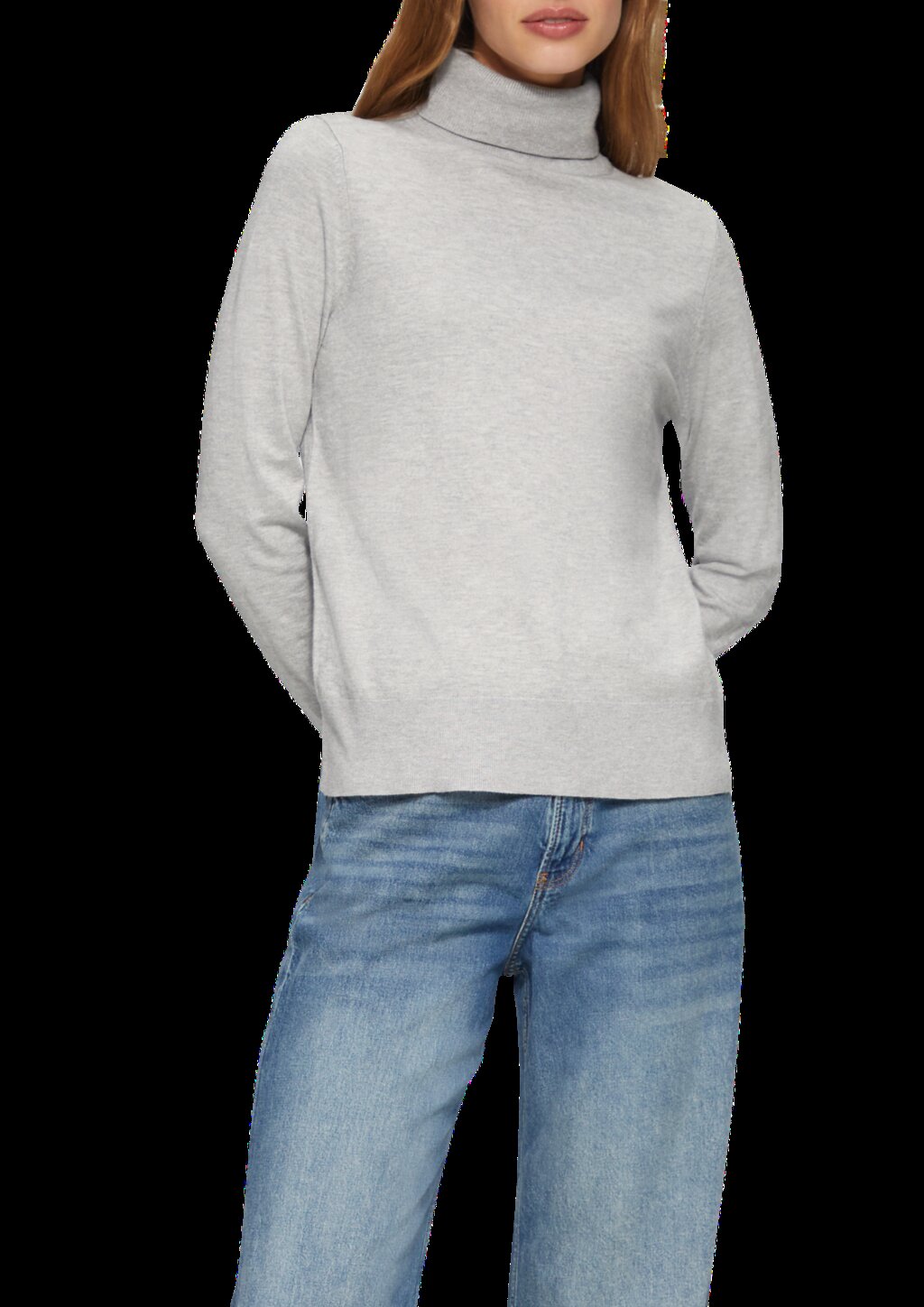 Feinstrickpullover mit Rollkragen