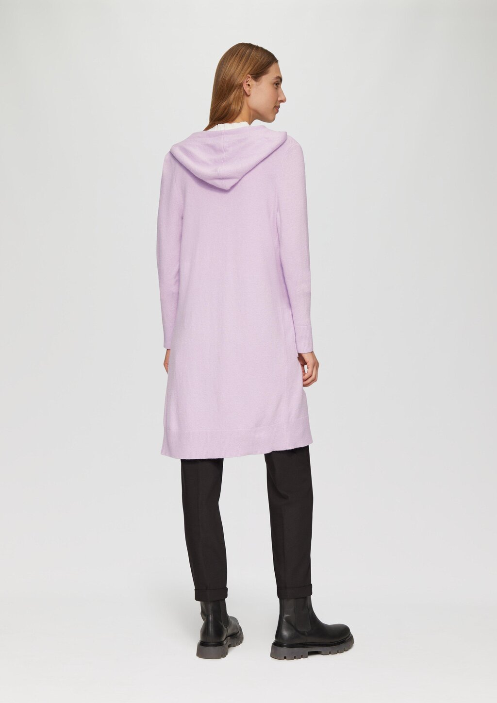 Long-Cardigan mit Kapuze