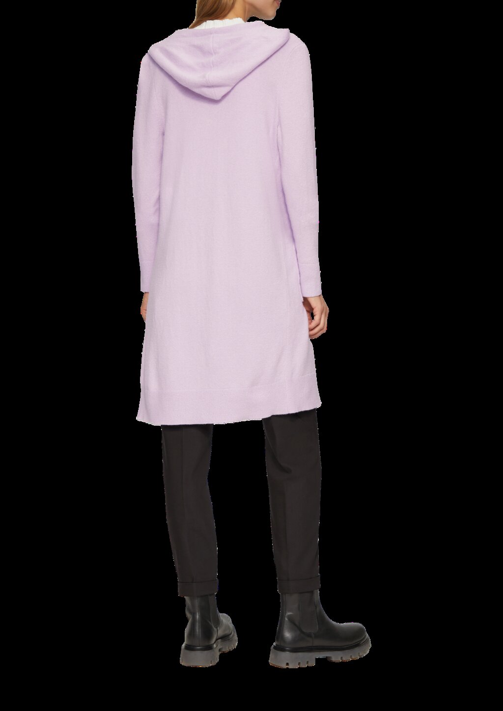 Long-Cardigan mit Kapuze