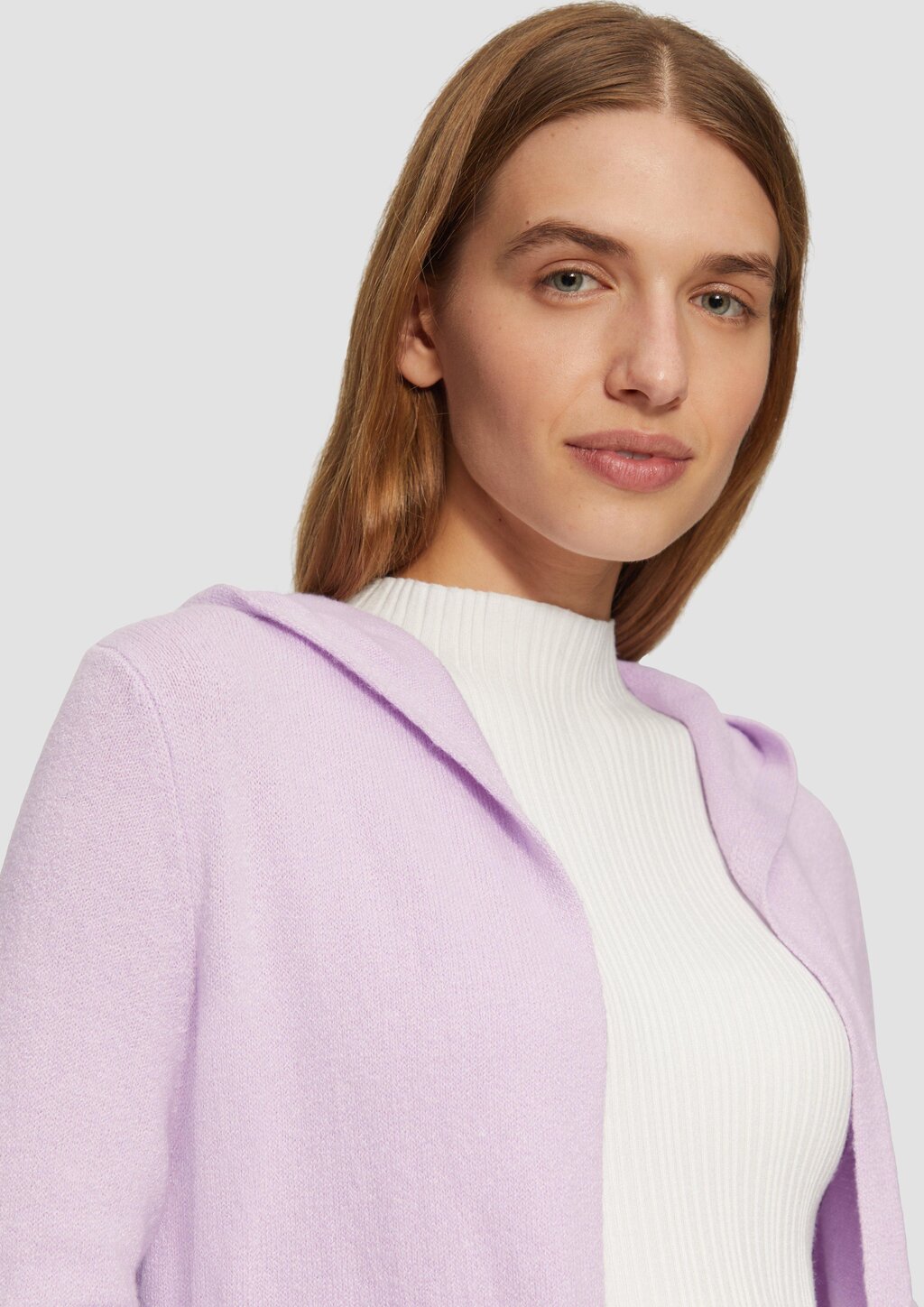 Long-Cardigan mit Kapuze