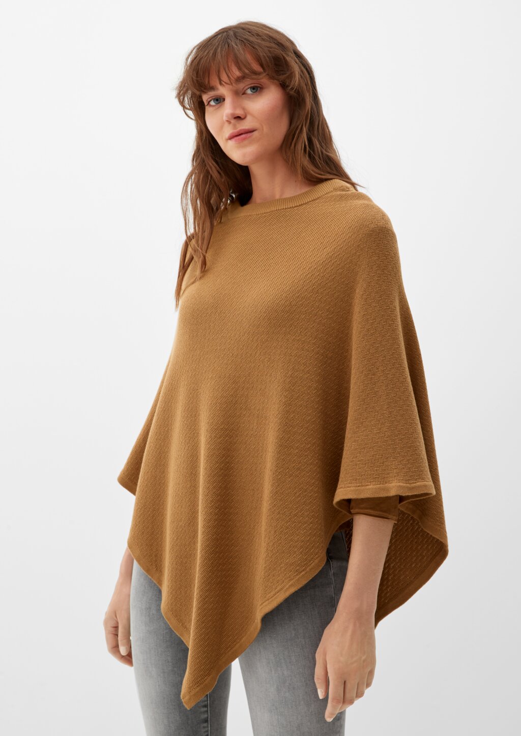 Poncho aus Baumwollmix