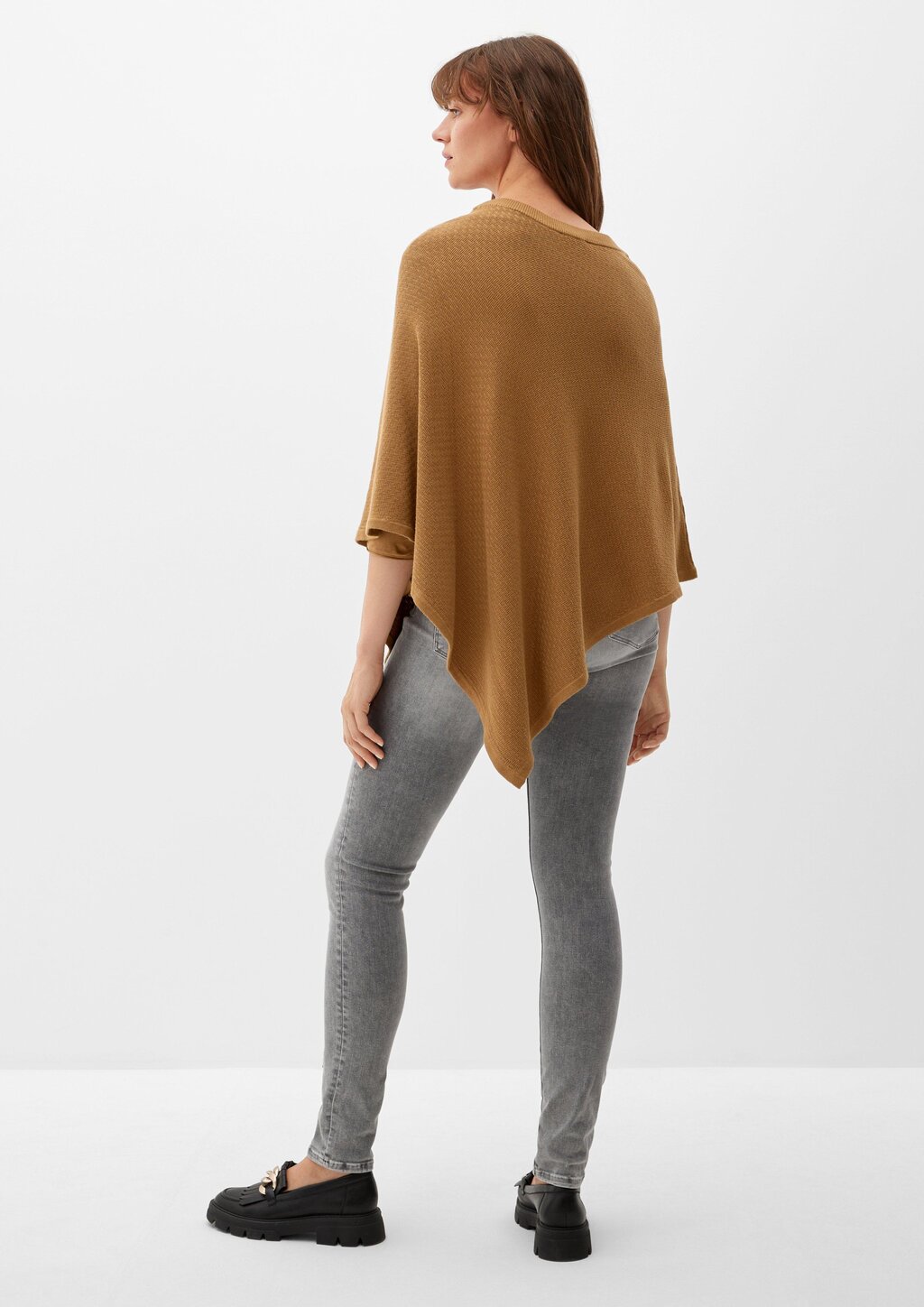 Poncho aus Baumwollmix