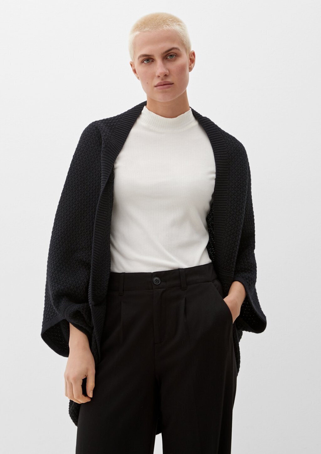 Poncho aus Baumwollmix