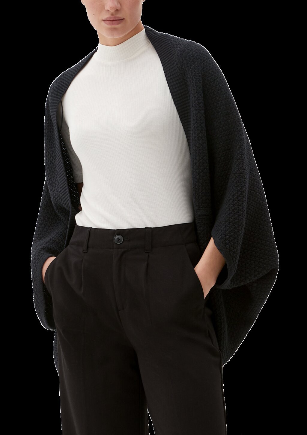 Poncho aus Baumwollmix