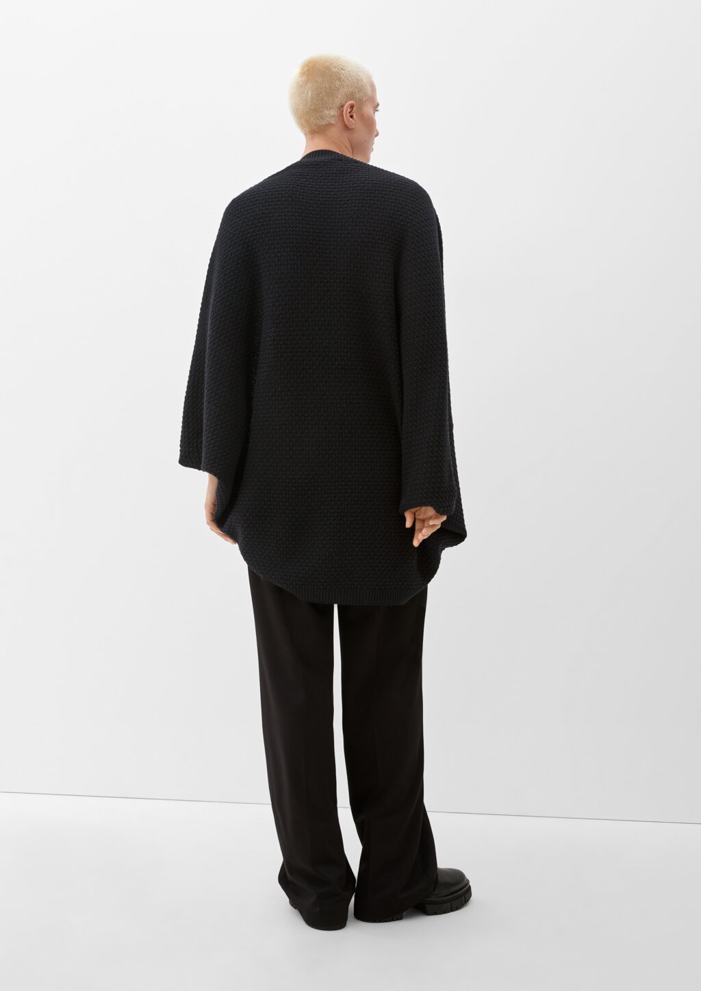 Poncho aus Baumwollmix