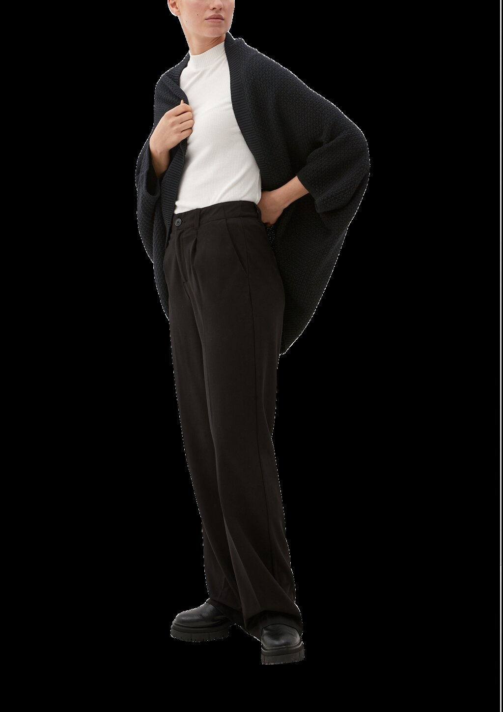 Poncho aus Baumwollmix