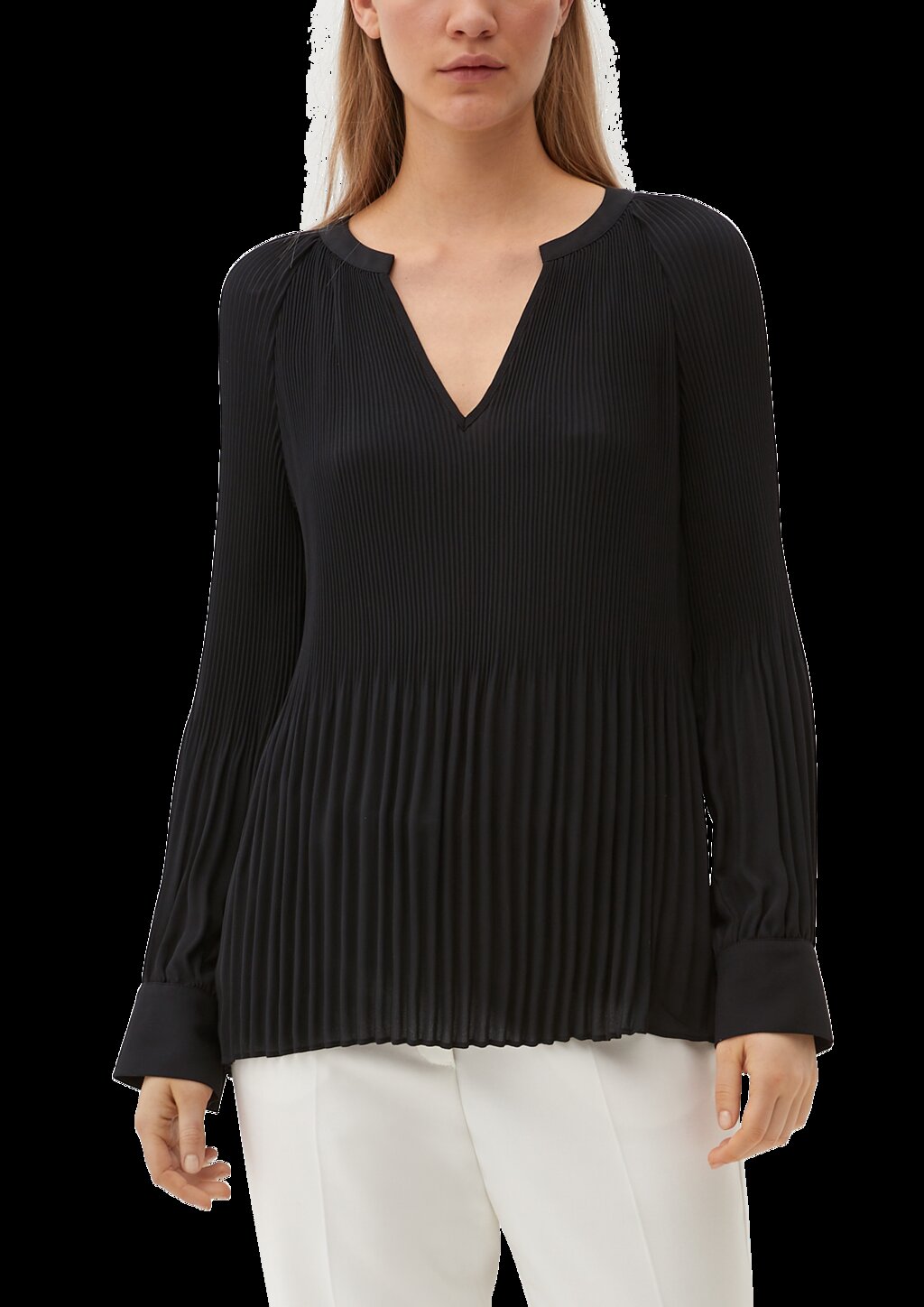 Bluse mit Plissée-Struktur