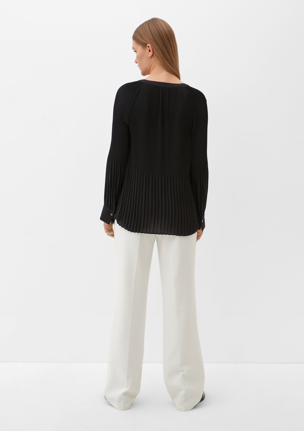 Bluse mit Plissée-Struktur