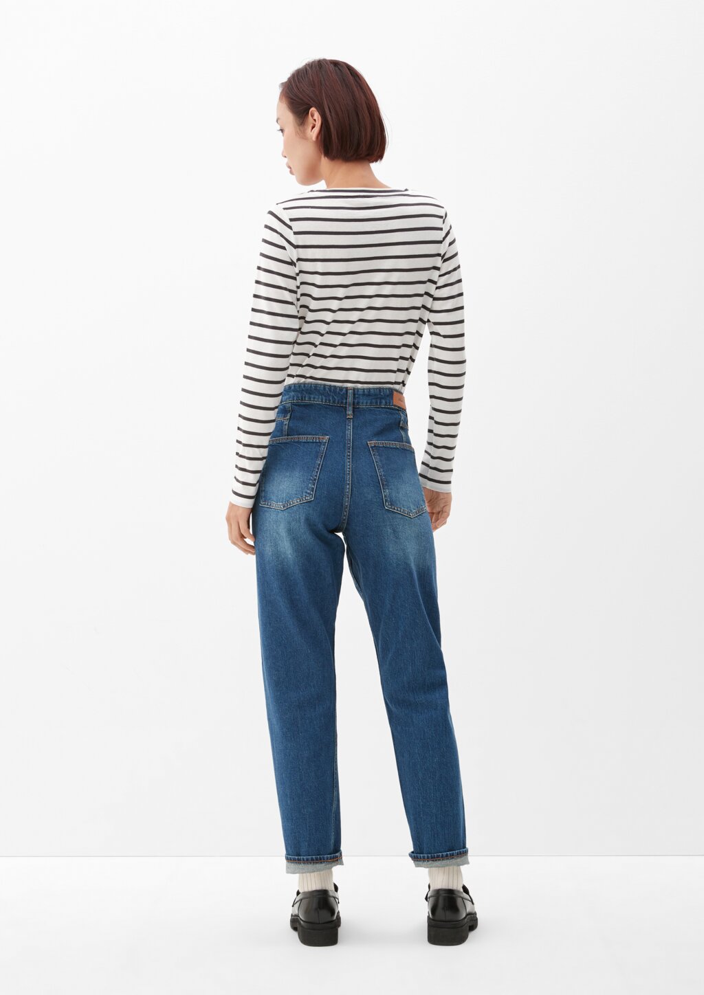 Gestreiftes Langarmshirt aus Jersey