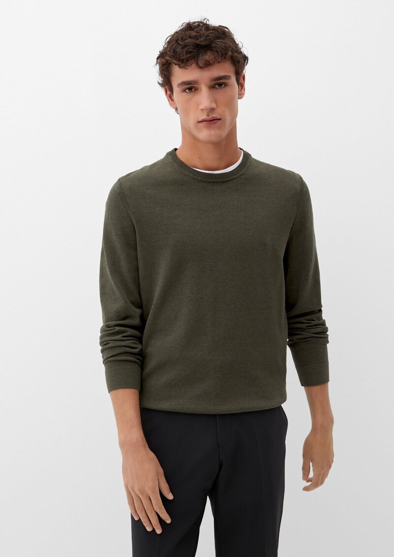 Feinstrickpulli aus Baumwolle