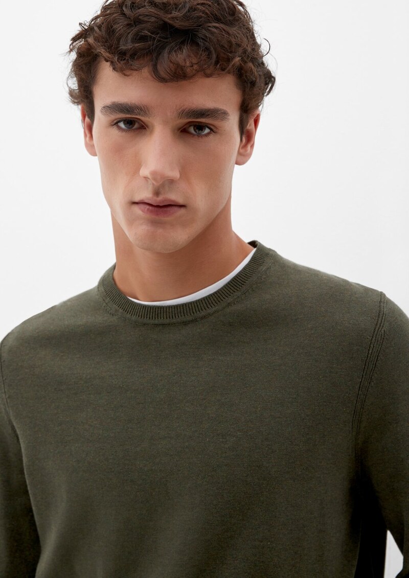 Feinstrickpulli aus Baumwolle