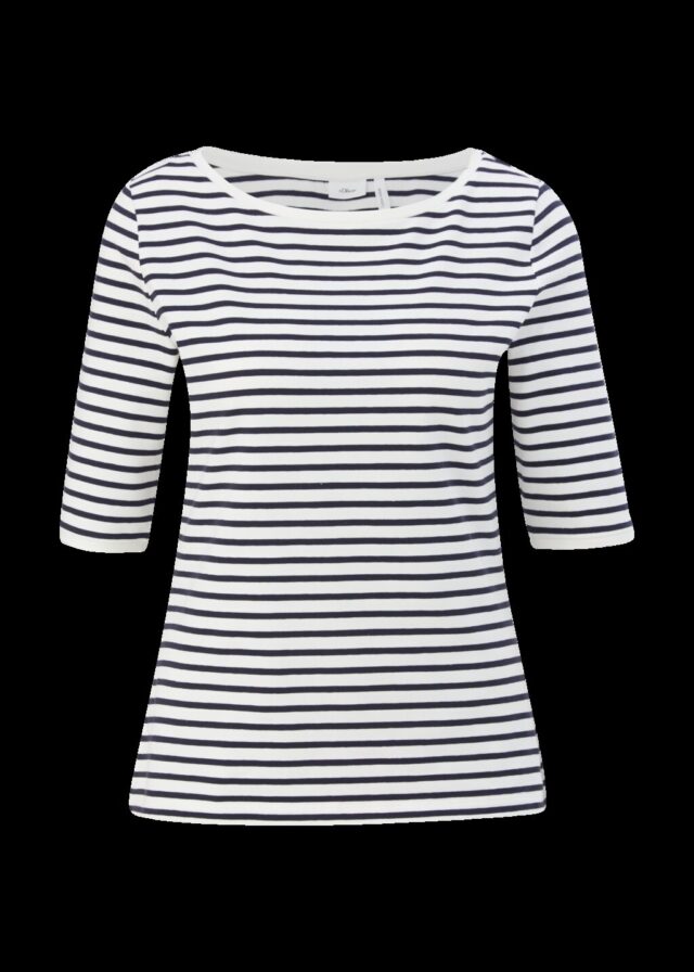 Jerseyshirt mit Ringelmuster