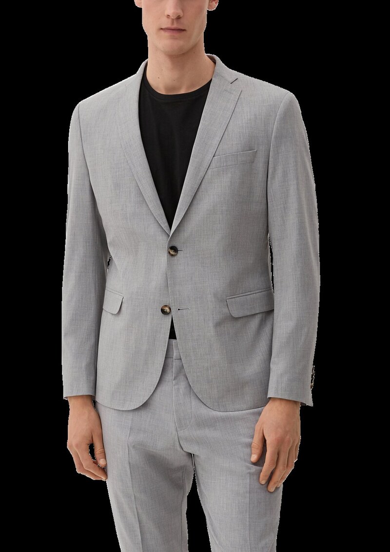 Slim: Sakko aus Wollmix