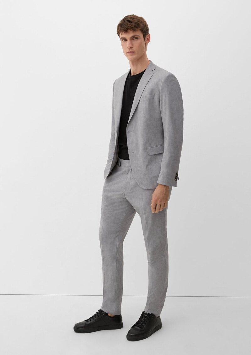 Slim: Sakko aus Wollmix