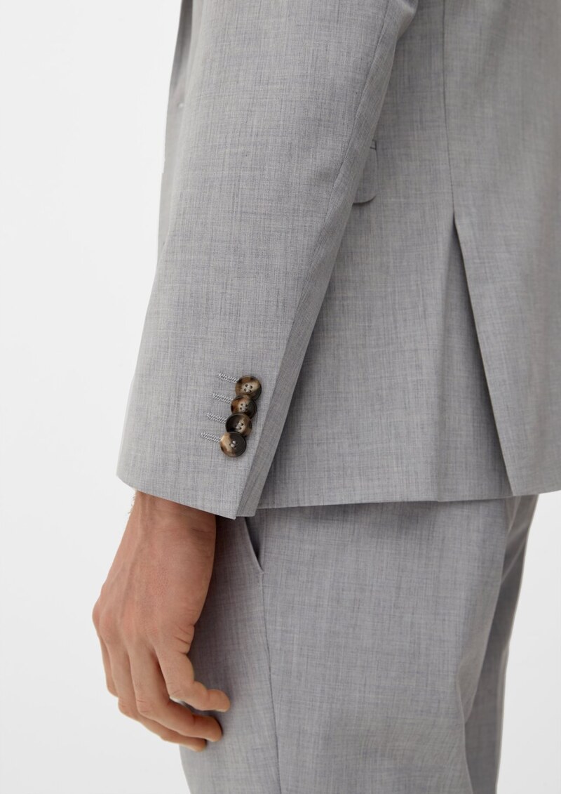 Slim: Sakko aus Wollmix