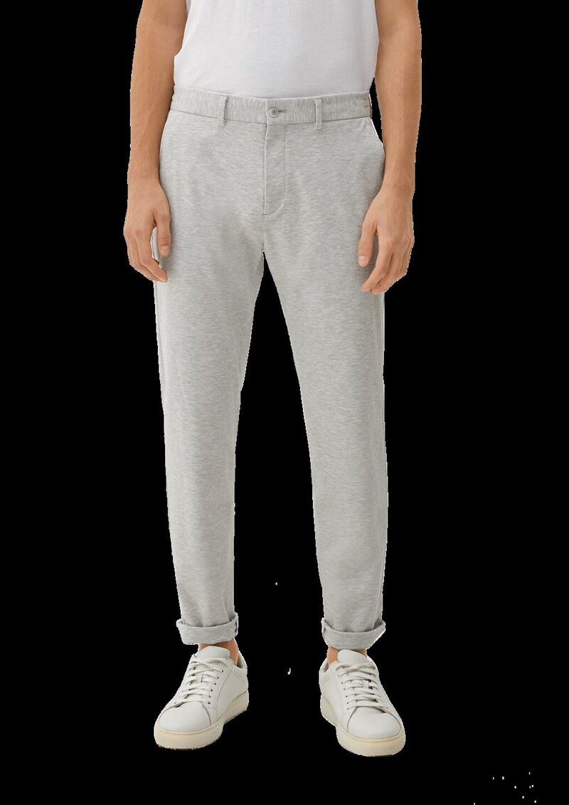 Slim: Joggsuit-Hose aus Stretch-Jersey