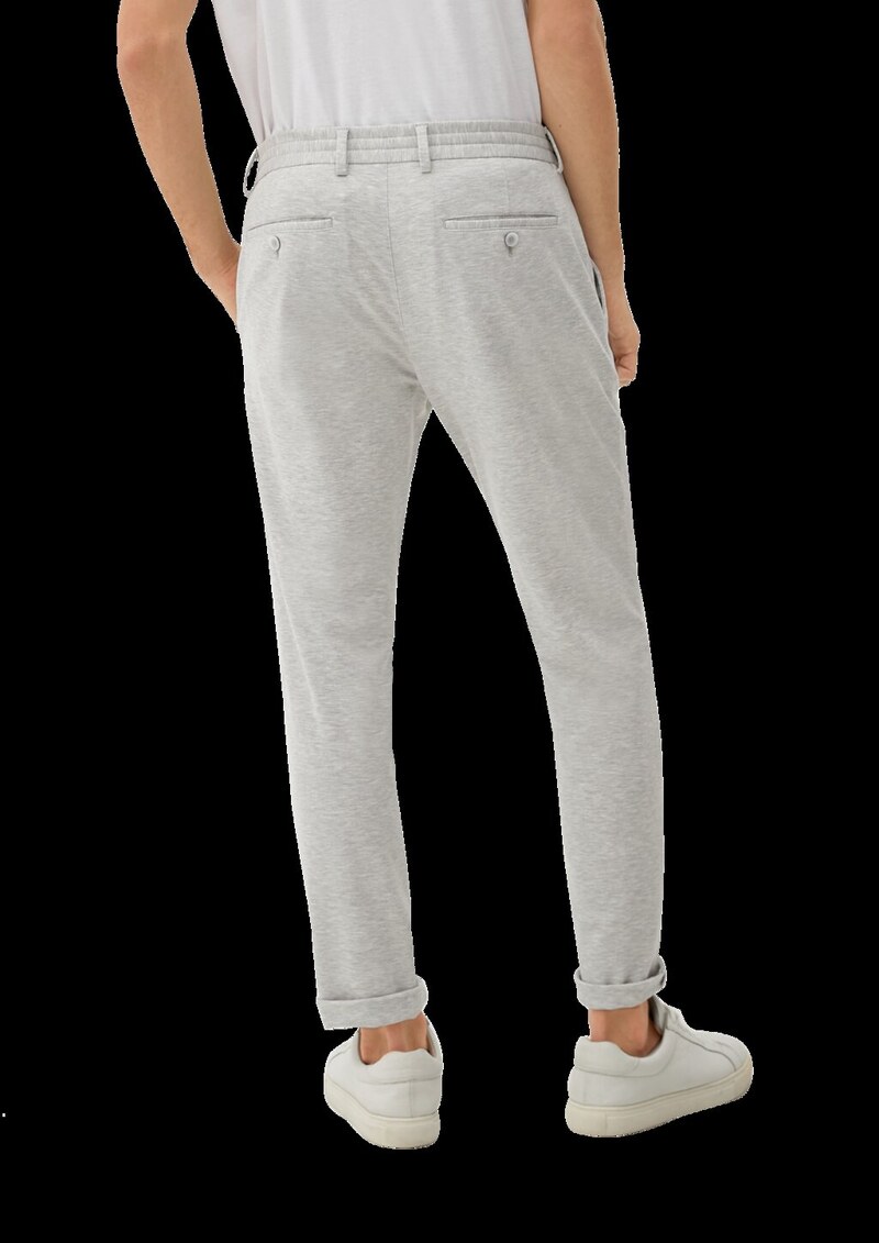 Slim: Joggsuit-Hose aus Stretch-Jersey
