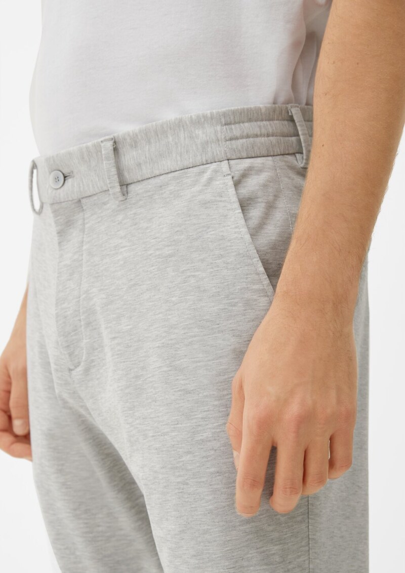 Slim: Joggsuit-Hose aus Stretch-Jersey