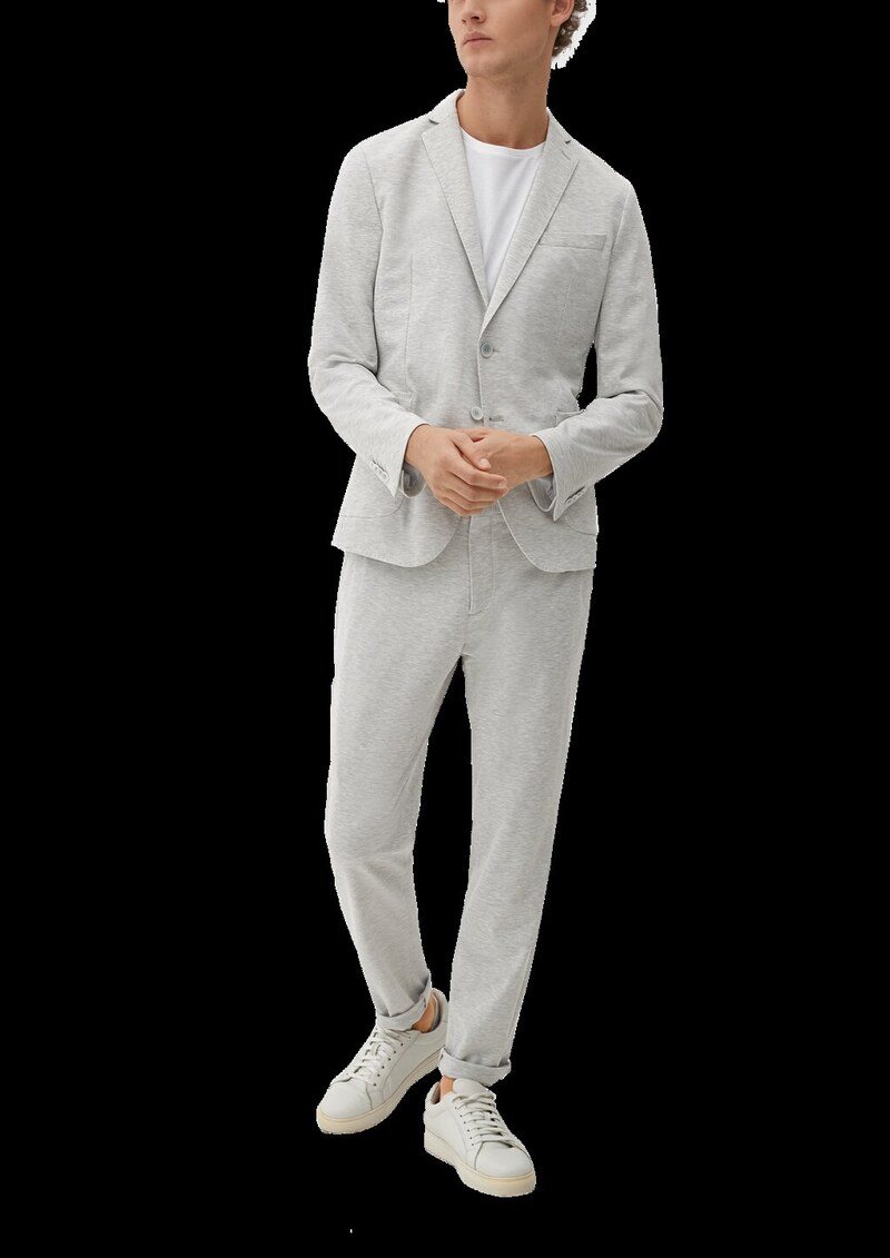 Slim: Joggsuit-Hose aus Stretch-Jersey