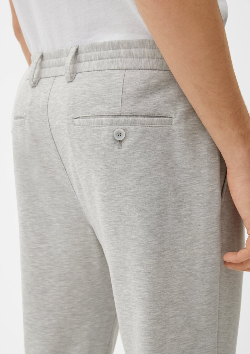 Slim: Joggsuit-Hose aus Stretch-Jersey