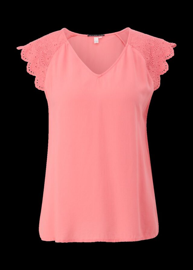 Bluse mit Broderie Anglaise