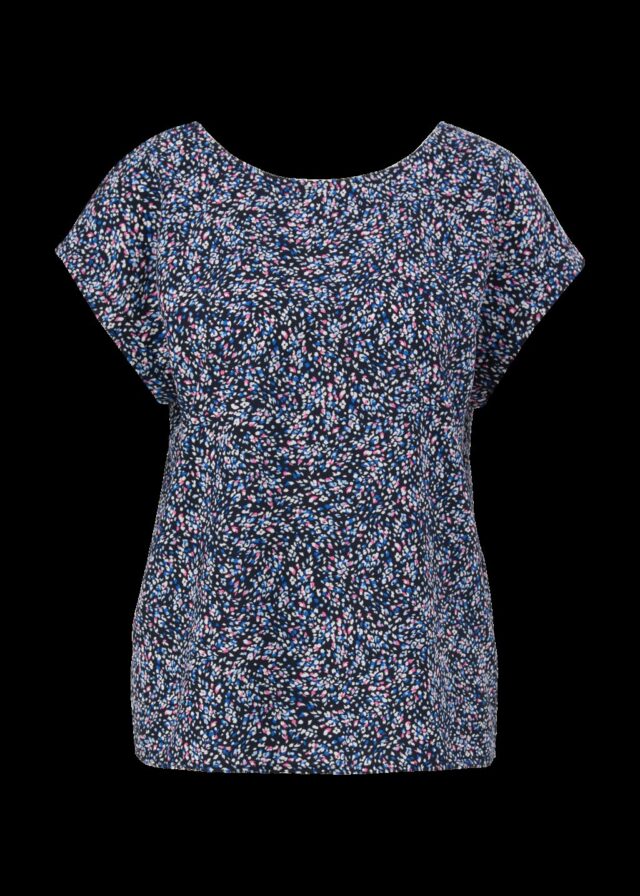 Viskosebluse mit Rückenausschnitt