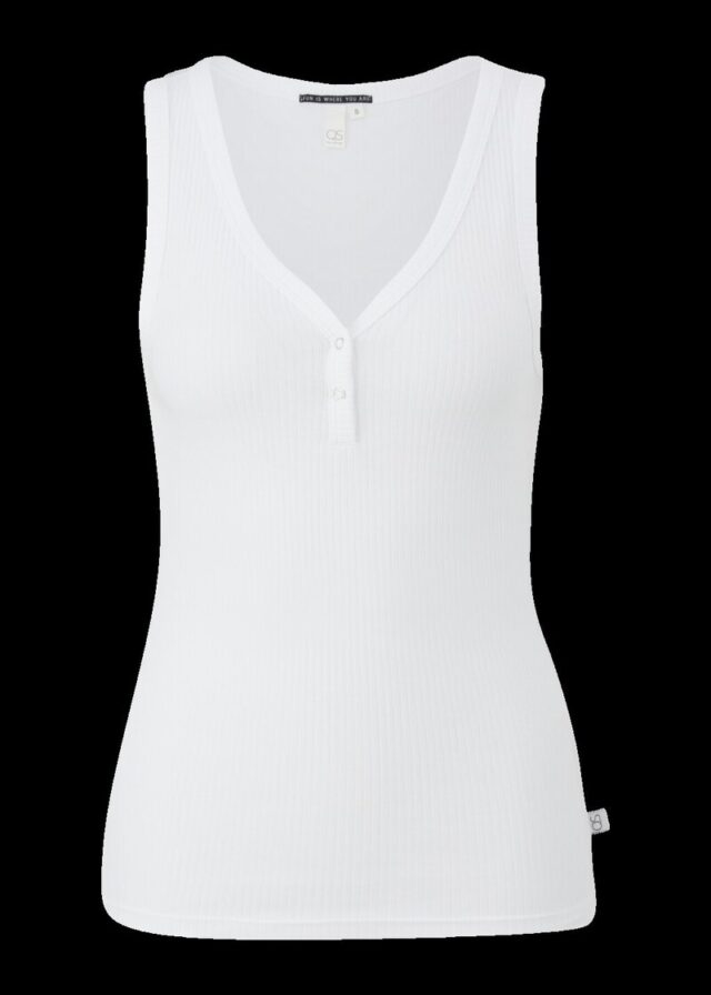 T-Shirt mit Rippstruktur