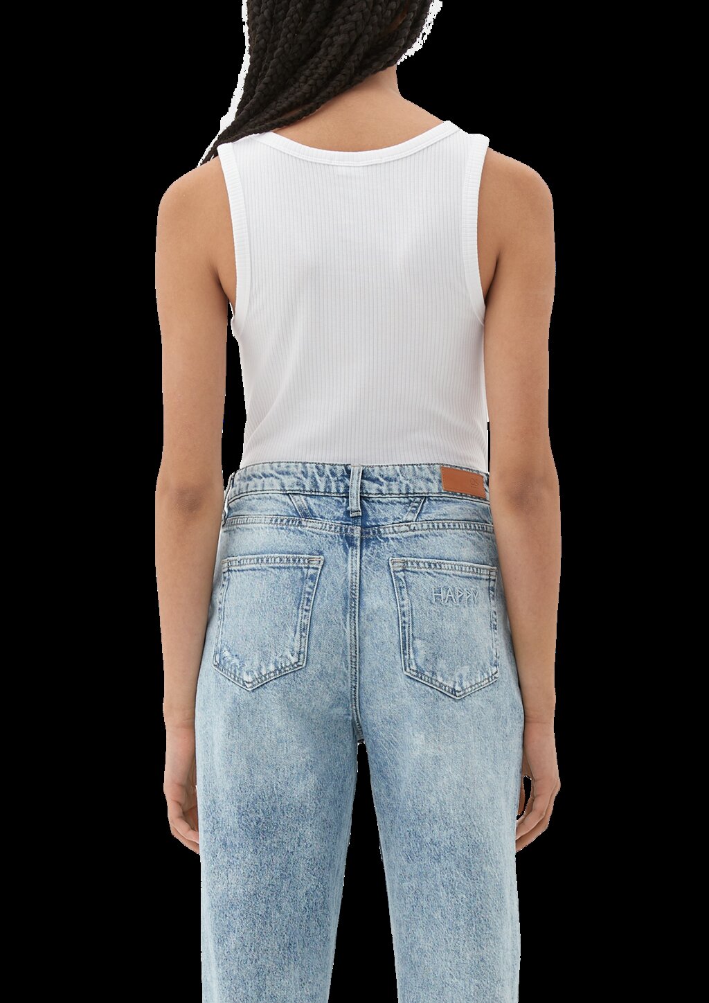 T-Shirt mit Rippstruktur