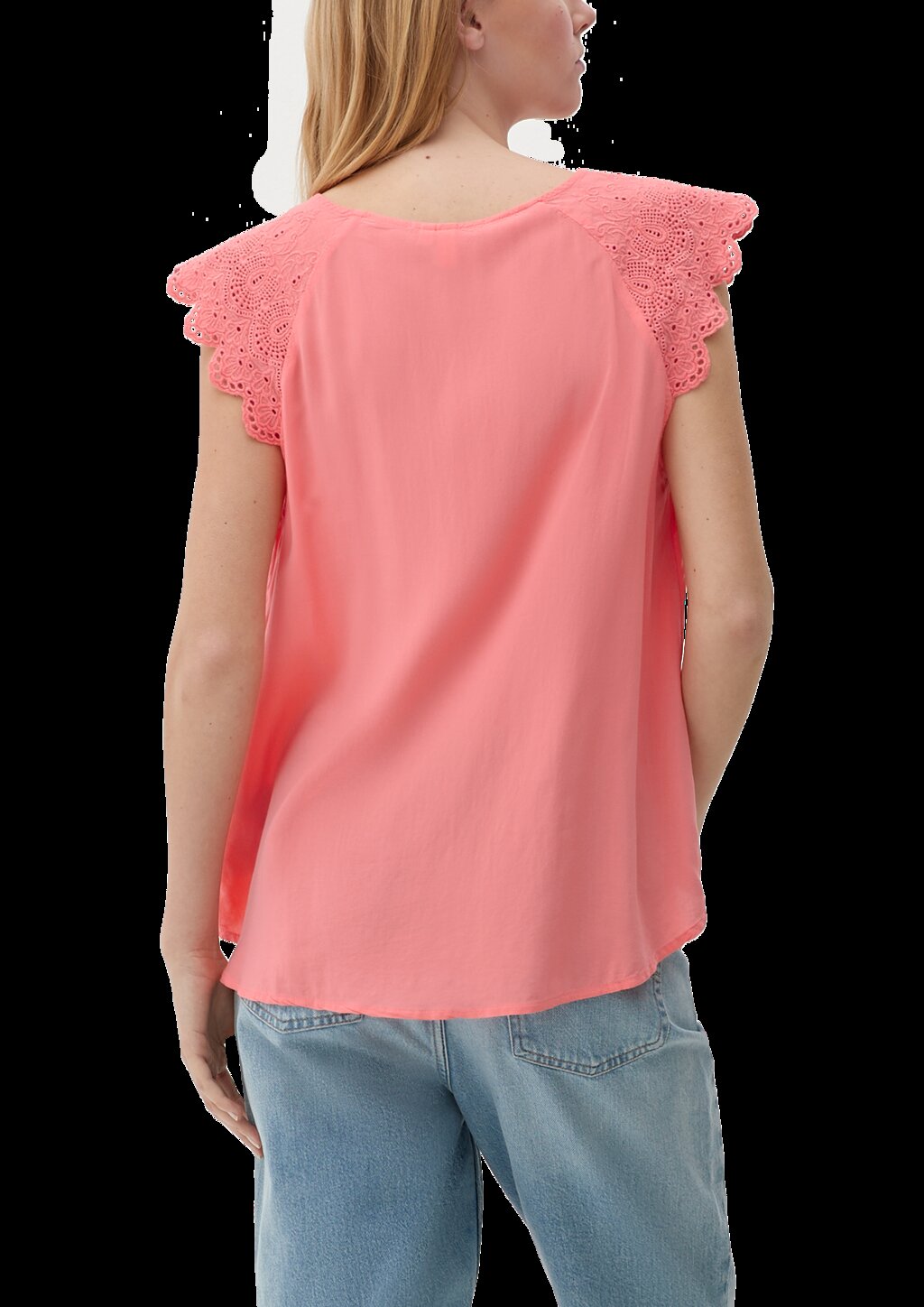 Bluse mit Broderie Anglaise