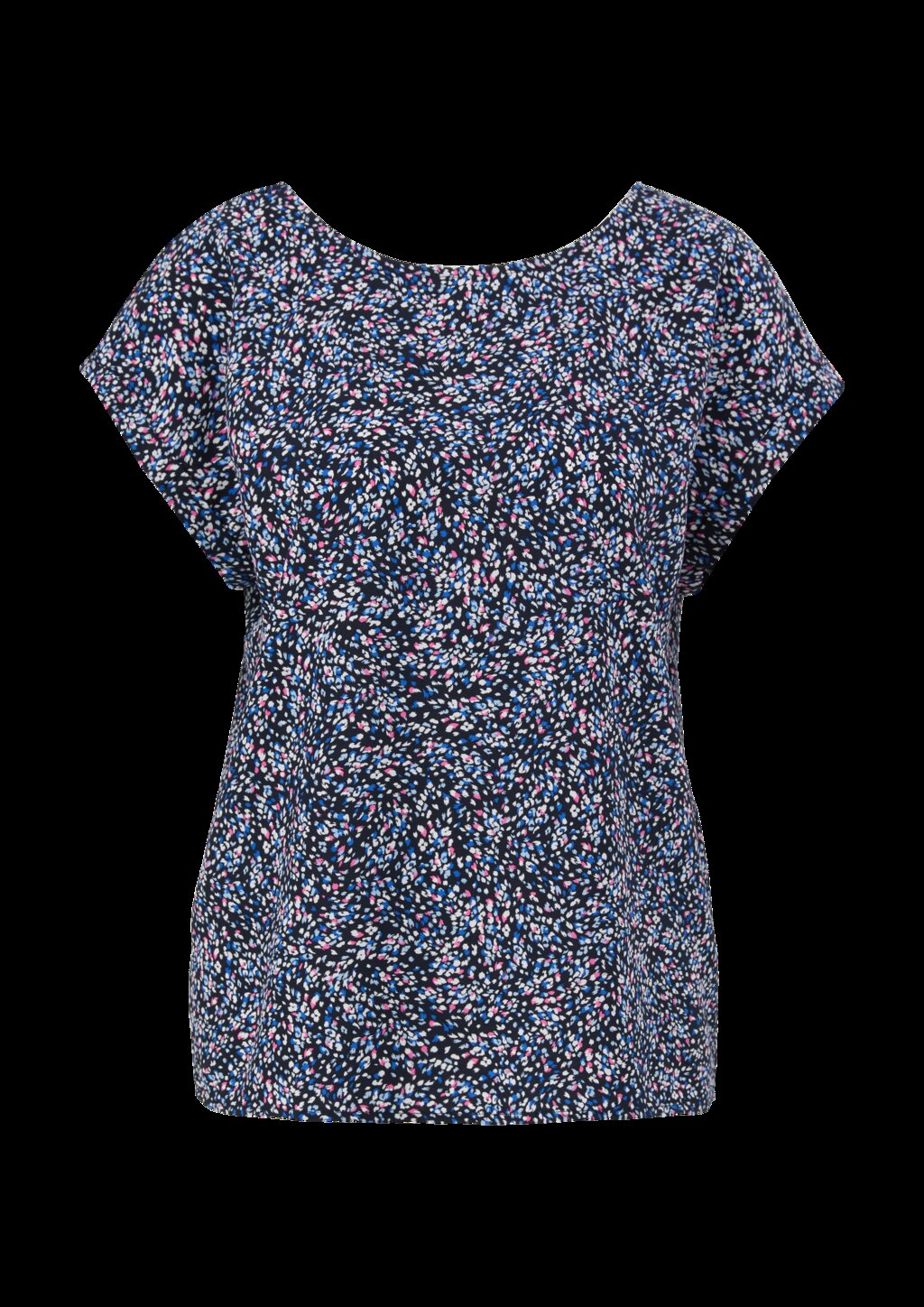 Viskosebluse mit Rückenausschnitt