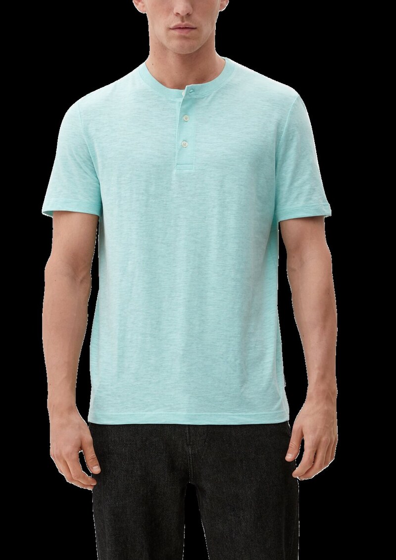 T-Shirt mit Henleyausschnitt