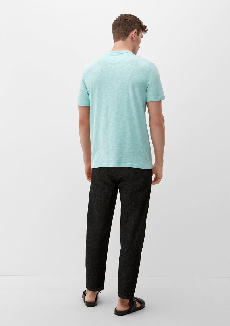 T-Shirt mit Henleyausschnitt