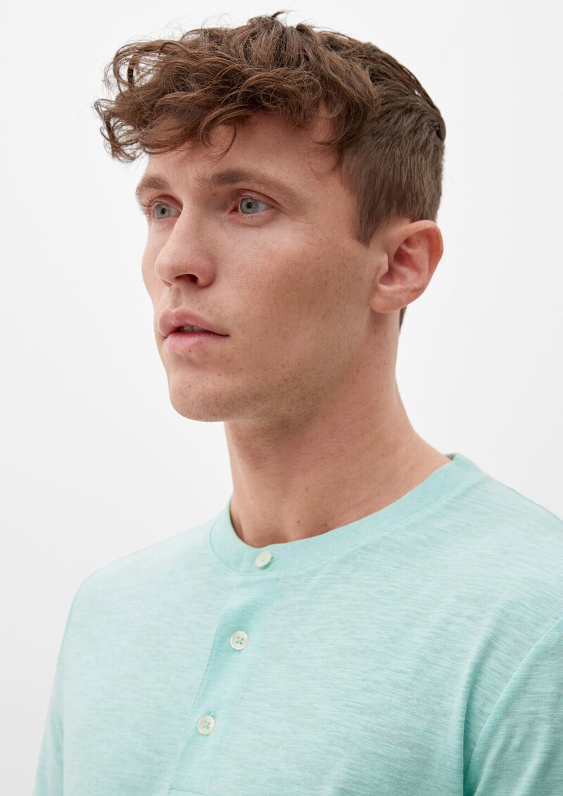 T-Shirt mit Henleyausschnitt