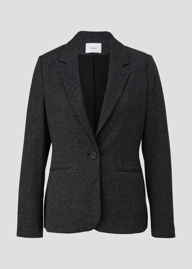 Blazer im Slim Fit aus Viskosemix
