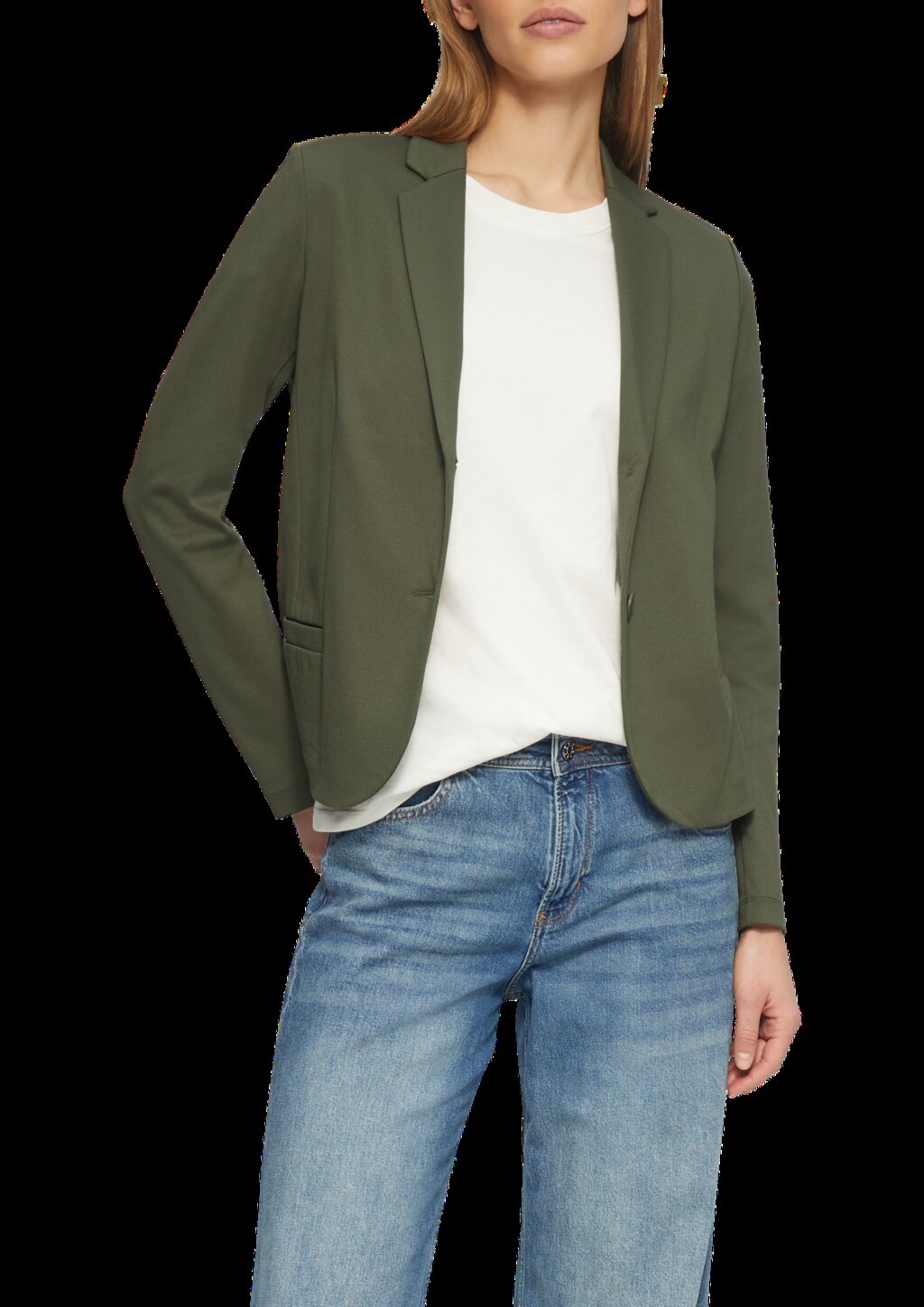 Jersey-Blazer mit Twillstruktur