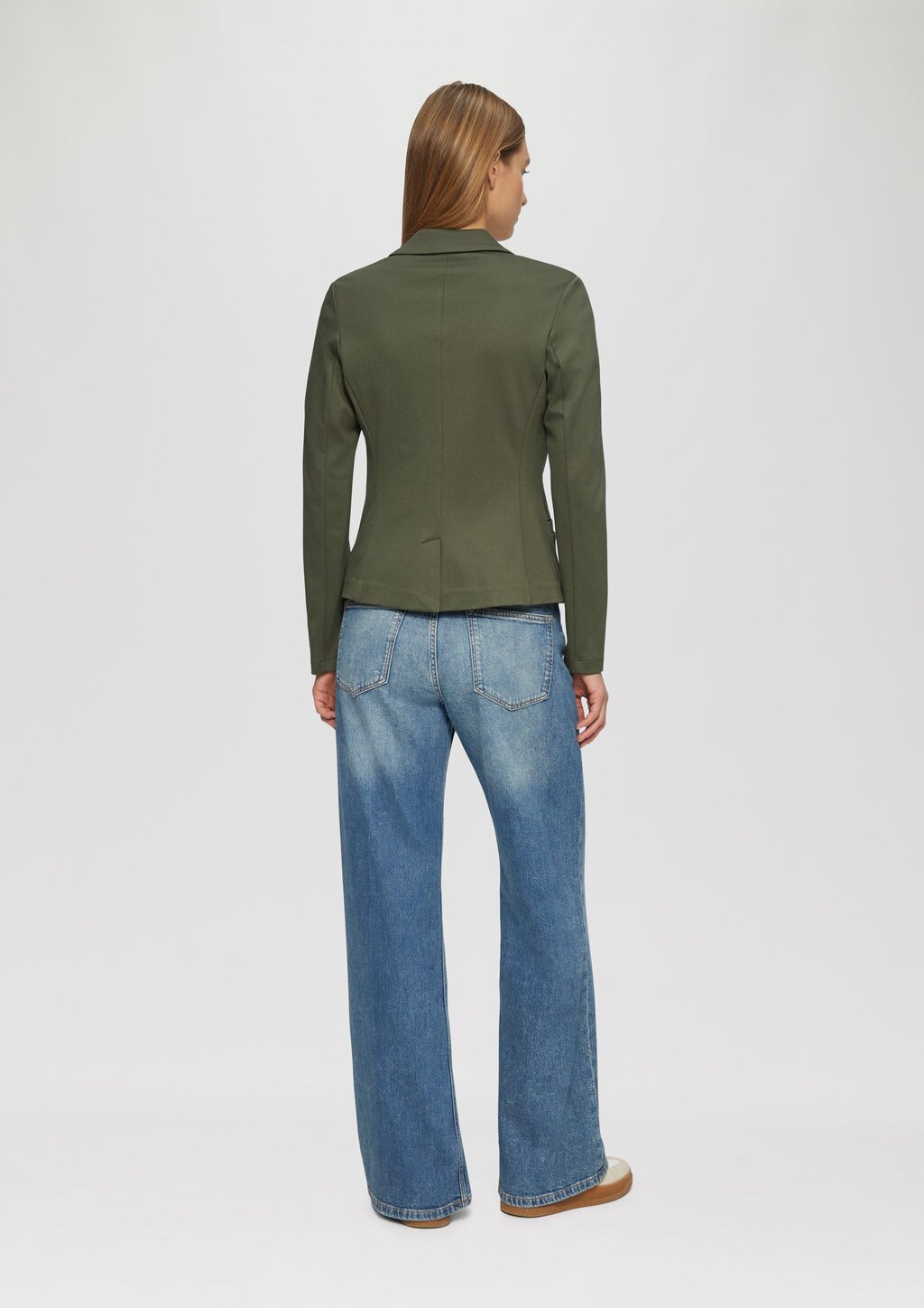 Jersey-Blazer mit Twillstruktur