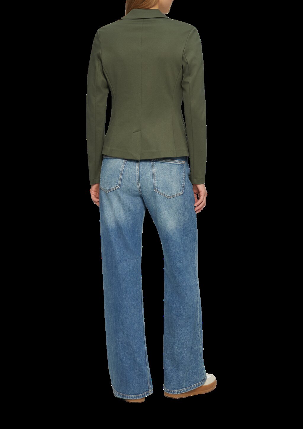 Jersey-Blazer mit Twillstruktur